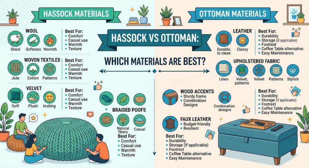 Hassock vs Ottoman,Hassock