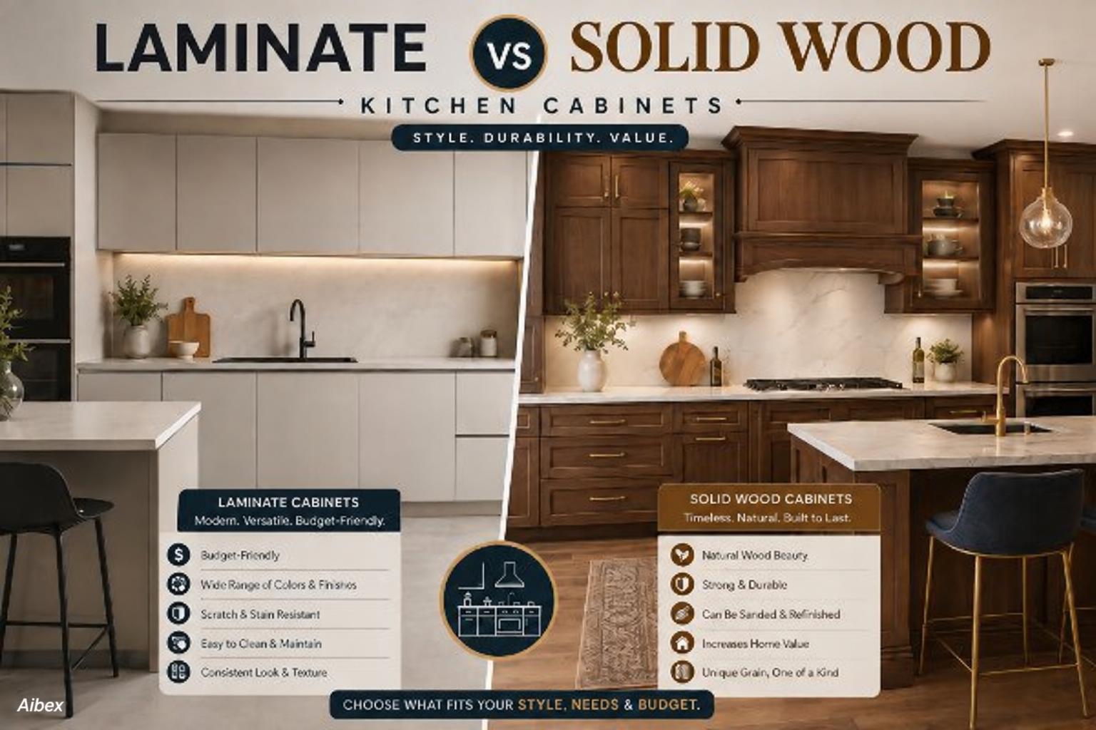 Laminate vs Solid Wood Kitchen Cabinets: Which Is Better for Your Home?