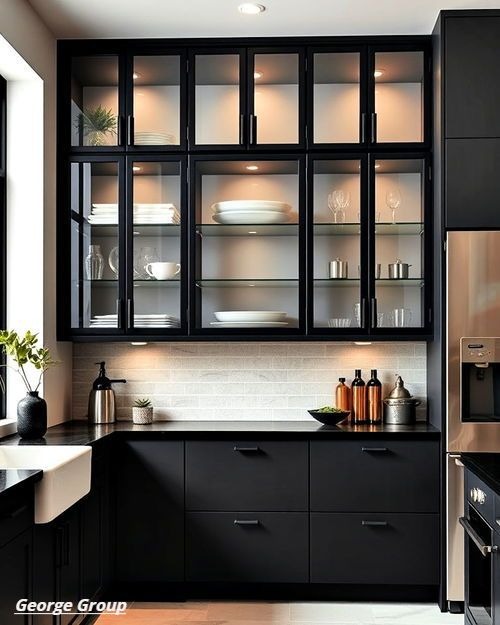 Upper kitchen cabinets