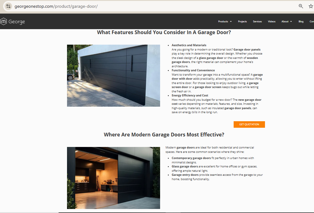 Two car Garage door size
