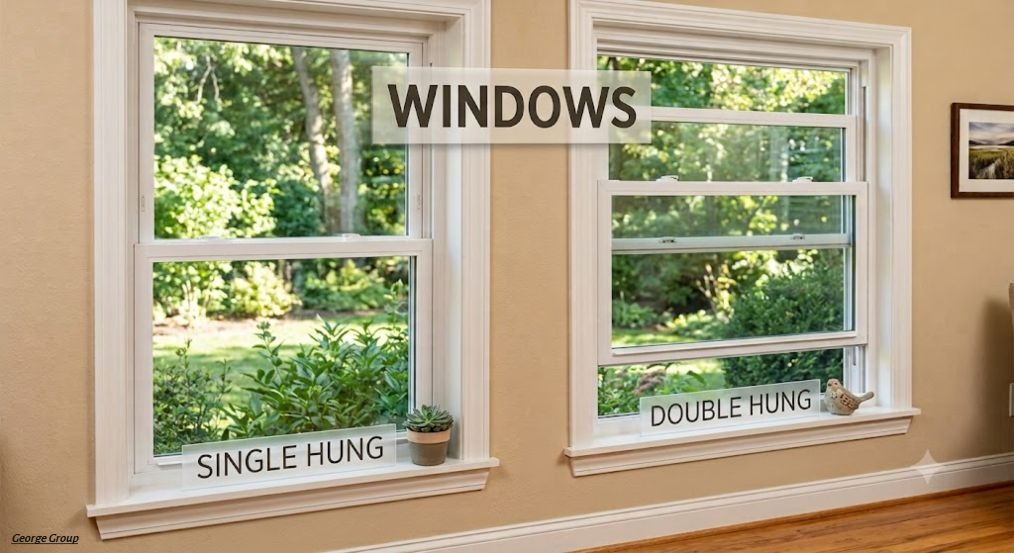 Single Hung vs Double Hung Windows,double hung window,single hung window
