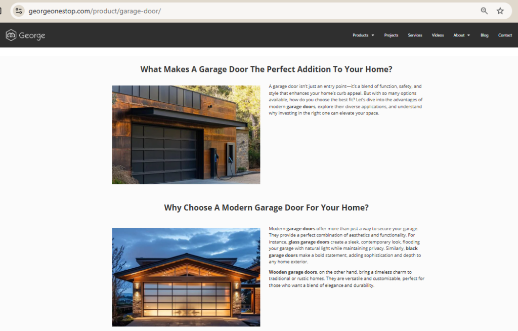 Two car Garage door size
