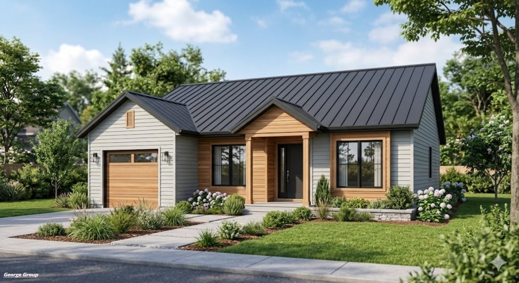 3d rendering of a modern house,3D Rendering