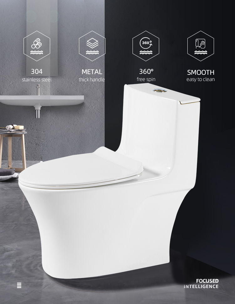 Super Vortex Siphon Flushing One Piece Toilet Sets Bathroom Siphonic Floor Mounted Ceramic Toilet Wc Sanitary Ware Foshan