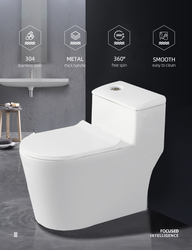 Siphonic Bathroom Ceramic Style Toilet with Factory Cheap Price Floor Mounted One Piece Siphonic Commode Ceramic Toilet