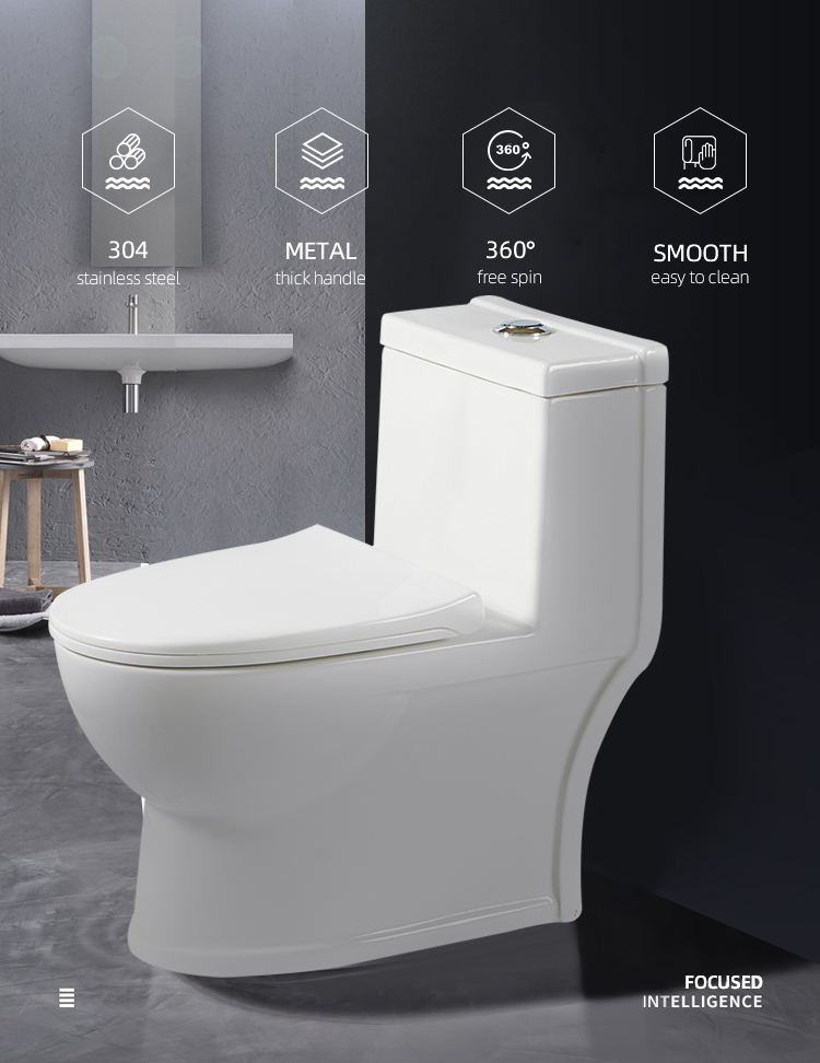 Top Sell Factory Manufacturer Custom Push Button Modern Ceramic Flush Toilet Bowl Floor Mounted One Piece Wc Toilet