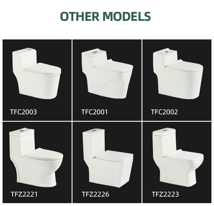 Function S-trap Types of Toilet Bowl Siphon Flushing Elongated Toilet Bowl High Quality One-piece Water Closet Toilet