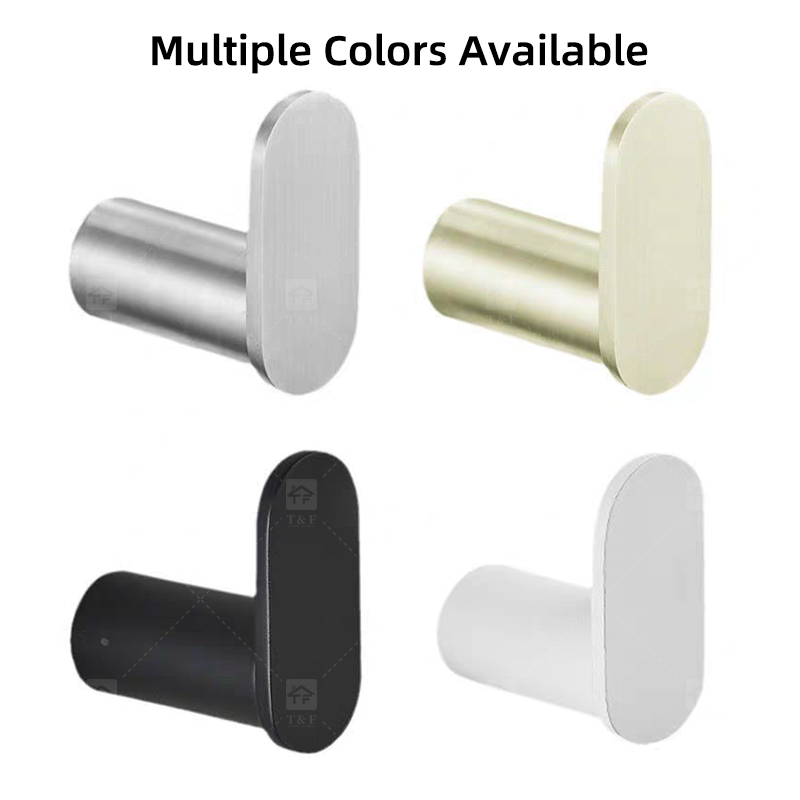 Black Bath Washing Room Robe Hanger Hook Modern Wall Mount Stainless Steel Clothes Hat Robe Hanger Hook