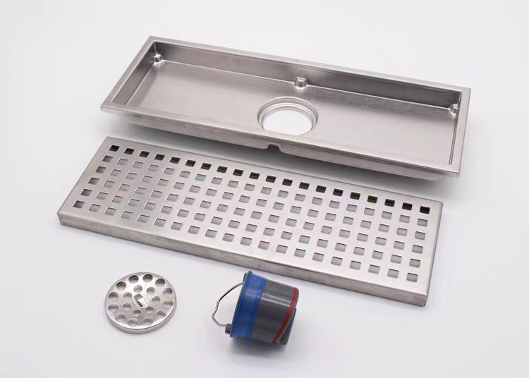 Bathroom Accessories Modern Floor Drain Rectangle Drainer 304 Stainless Steel Shower Floor Drain