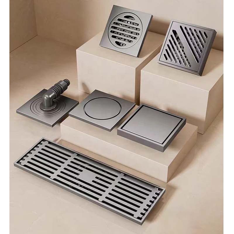 304 Stainless Steel Floor Drainer Bathroom Accessories Drains square Drainer Shower Floor Drain