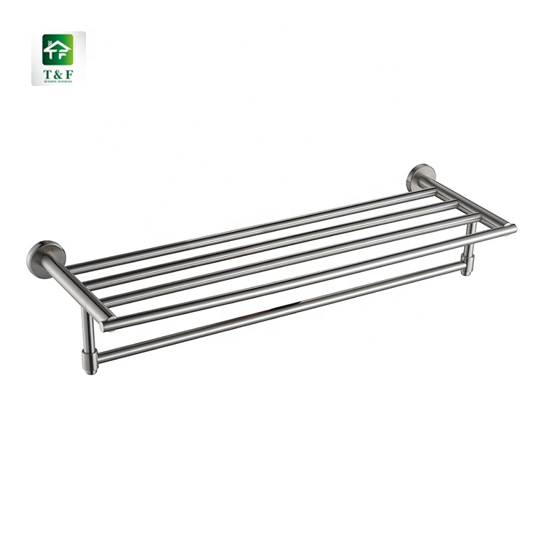 Polishing Towel bar Double Towel bar Stainless Steel Bathroom Wall Mounted Metal Towel Rack