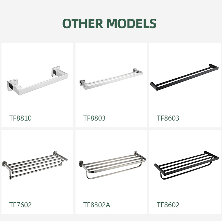Polishing Towel bar Double Towel bar Stainless Steel Bathroom Wall Mounted Metal Towel Rack