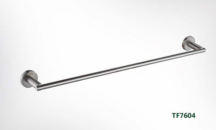 Bathroom Stainless Steel Towel Rack Wall Mounted Single Towel Holder Polished Towel Bar