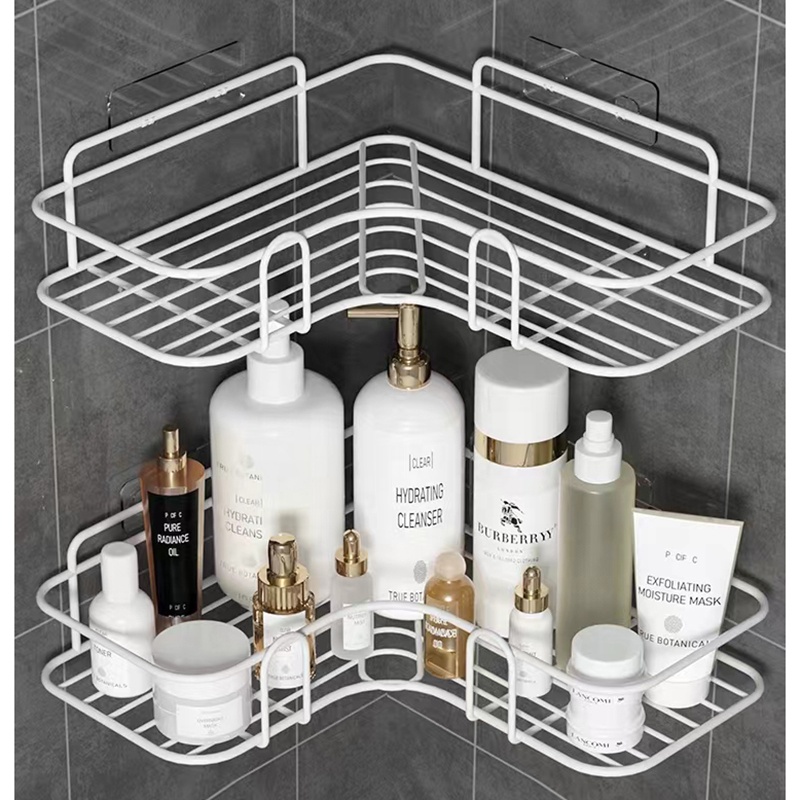 Bathroom Stainless Steel Bathroom Triangle Corner Shelf Washroom Single Layer Corner Basket