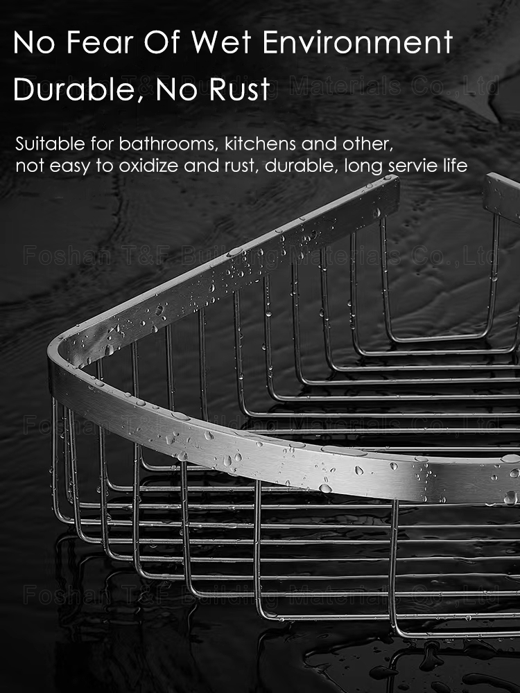 Bathroom Stainless Steel Bathroom Triangle Corner Shelf Washroom Single Layer Corner Basket