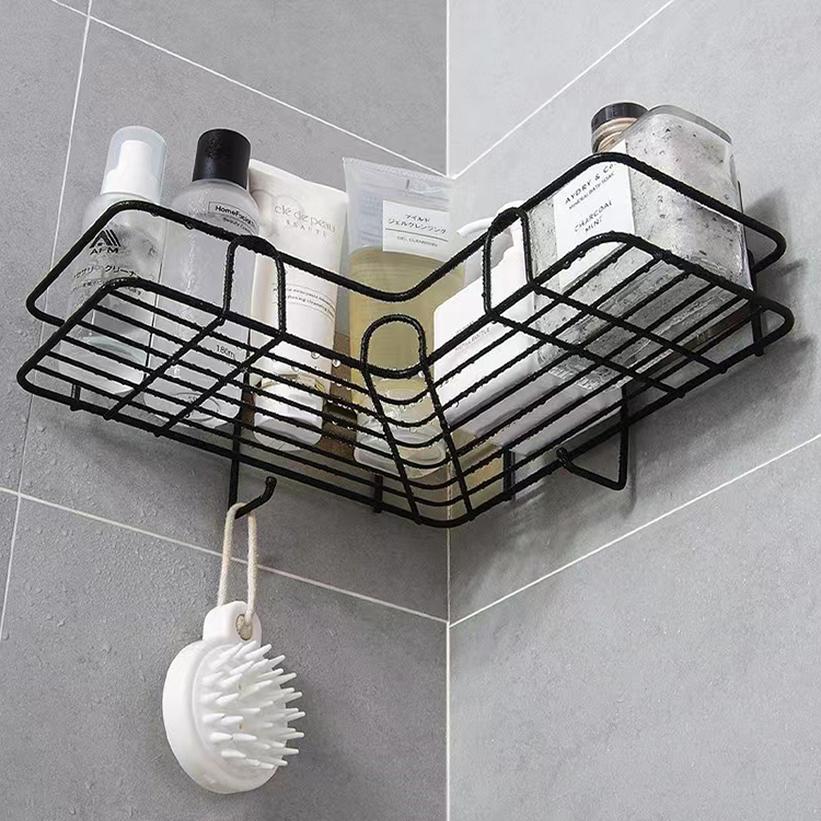 Bathroom Stainless Steel Bathroom Triangle Corner Shelf Washroom Single Layer Corner Basket