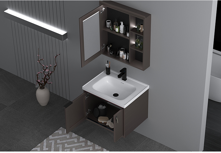 Wholesale Good Quality Modern Luxury Bathroom Vanities Hotel Simple Single Vanity Washroom Basin Cabinet