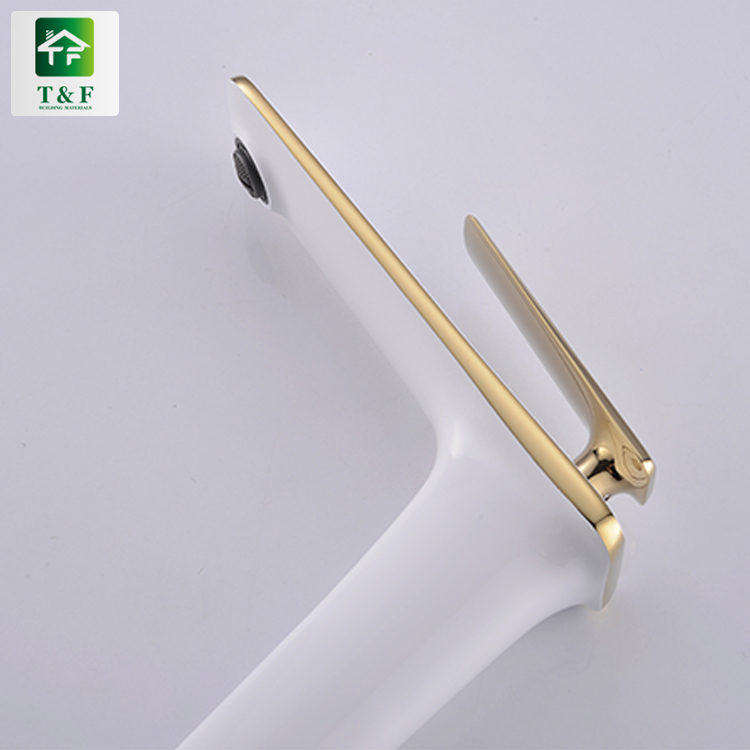 Manufacturer Sink Taps Bathroom Basin Water Faucets White Color Faucet Tap