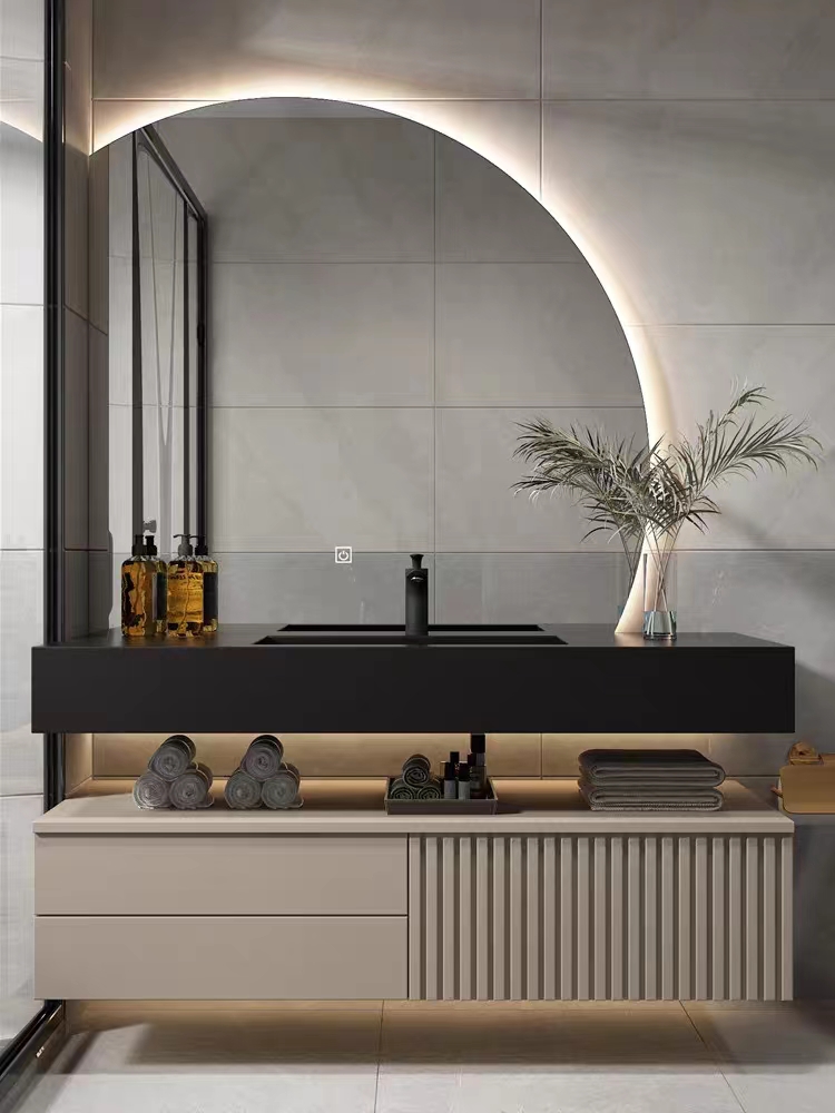 Wall Hung Single Washroom Basin Storage Cabinet Simple Style Waterproof Bathroom Vanity Cabinet