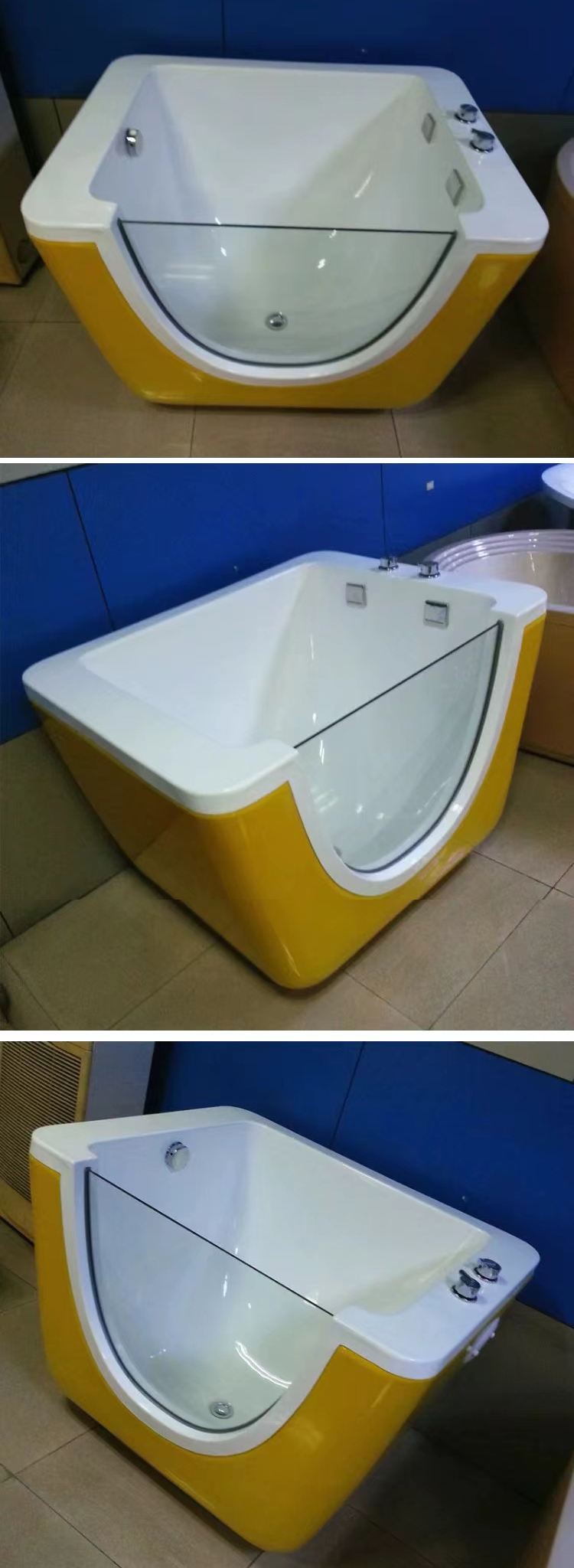 Hot Sale Baby Bathtubs White Surface Bathtub Acrylic Freestanding Square Soaking Bath Tub