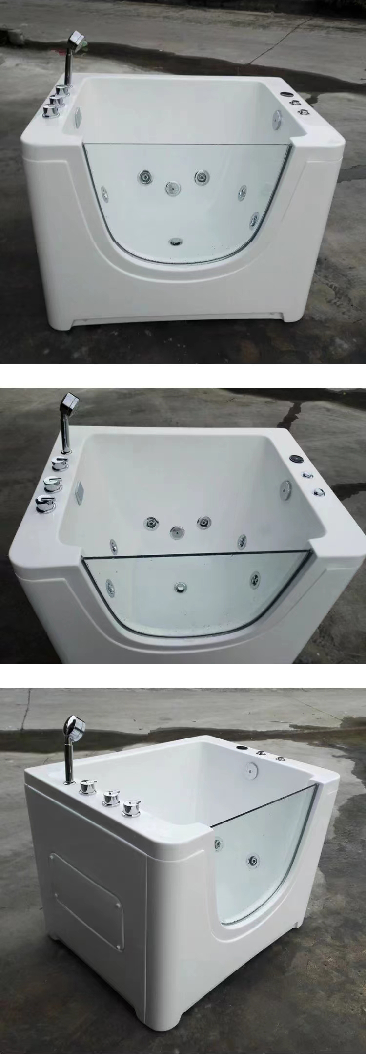 Hot Sale Baby Bathtubs White Surface Bathtub Acrylic Freestanding Square Soaking Bath Tub