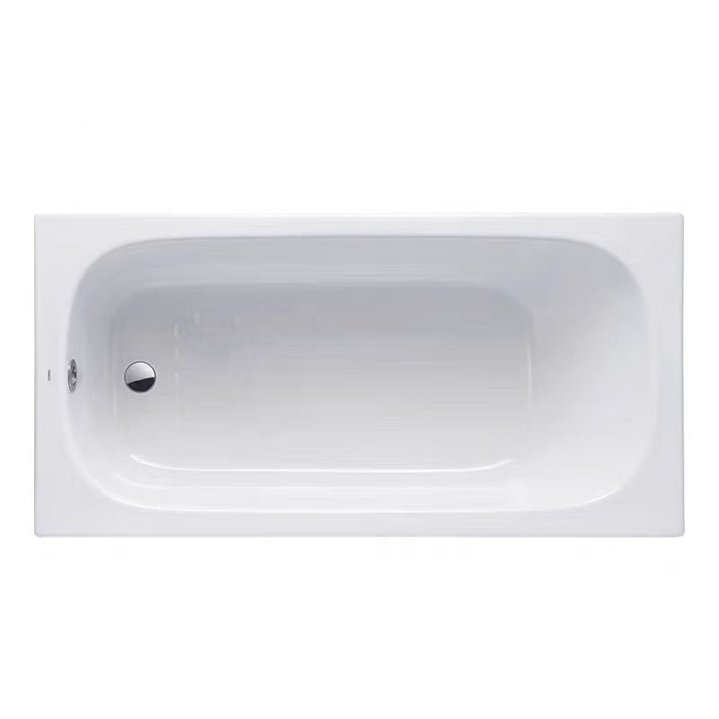 Embedded Acrylic White Automatic Drainage Pipeline New Bathtub Bath Tub Rectangle Bathtub