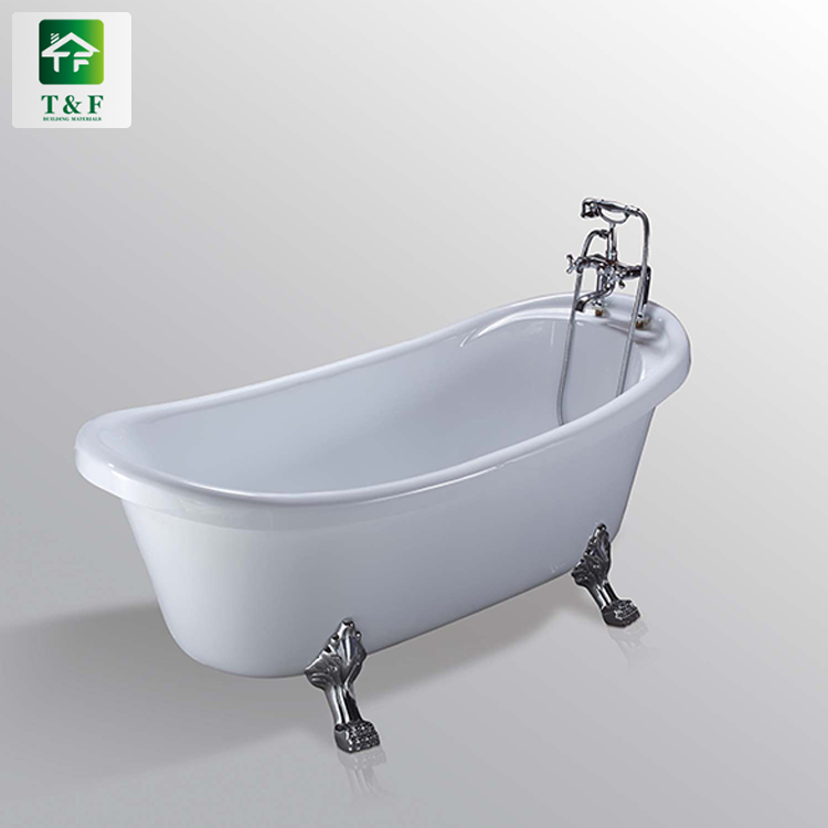 Bathroom Popular Seamless Acrylic Curve Freestanding Bathtub Surging Massage Stone Bath Tub