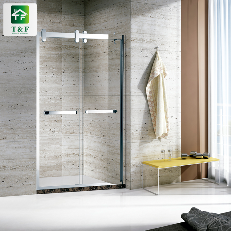 Modern Straight Shape Shower Enclosure Room Glass Door Rectangle Shower Room for Small Bathrooms