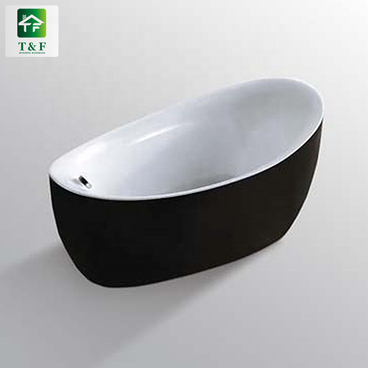 China Bathroom Hot Tub Porcelain White Floor-standing 1.5m Irregular Soaking Acrylic Whirlpool Bathtub