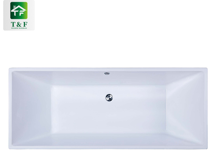 Acrylic Villa Bathroom Freestanding Oval Bathtub Customized Size White Surface Used Bathtub