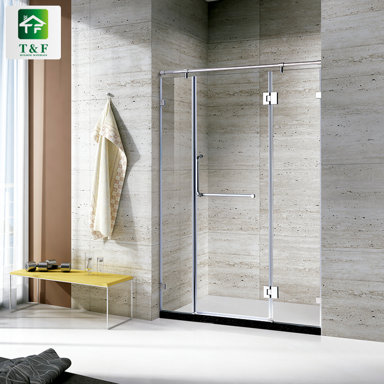 High Quality Hinge Door 8mm Tempered Glass Bathroom Shower Room with Stainless Steel Frame Rectangle Shower Room