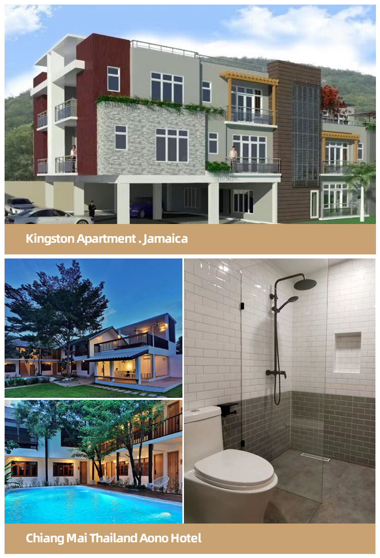 High Quality Hinge Door 8mm Tempered Glass Bathroom Shower Room with Stainless Steel Frame Rectangle Shower Room