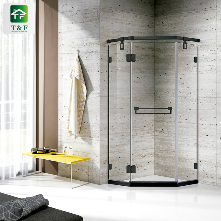 Modern Straight Hinge Glass Square Shower Box Door Rectangle Stainless Steel Enclosed Bathroom Shower Room