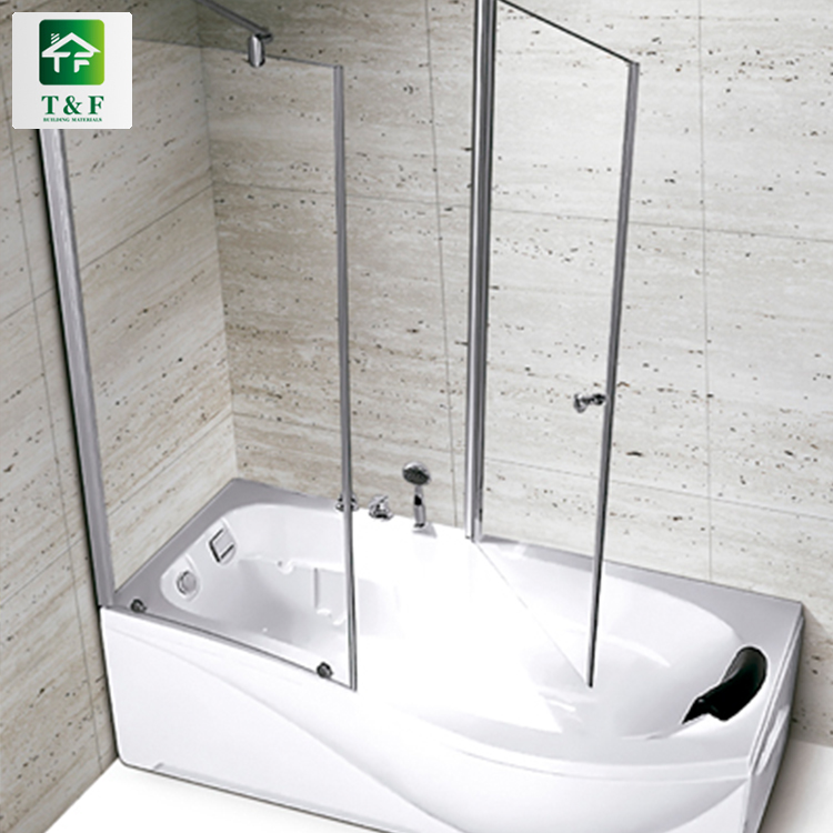 Indoor Bathroom Hinge Folding Enclosed Tub Shower Cabins Rectangle Bath with Tub Shower Rooms