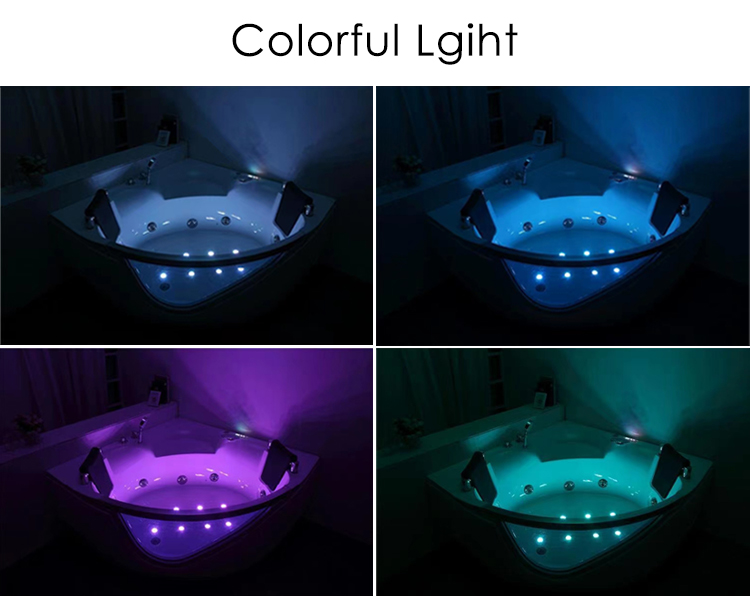 Hot Sale Acrylic Material Freestanding Corner Jaccuzi Bath Tub Air Spa Jet Whirlpool Massage Bathtub