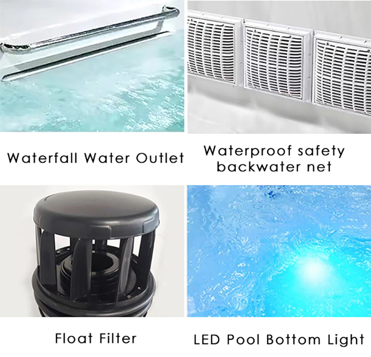 Hot Sale Acrylic Material Freestanding Corner Jaccuzi Bath Tub Air Spa Jet Whirlpool Massage Bathtub