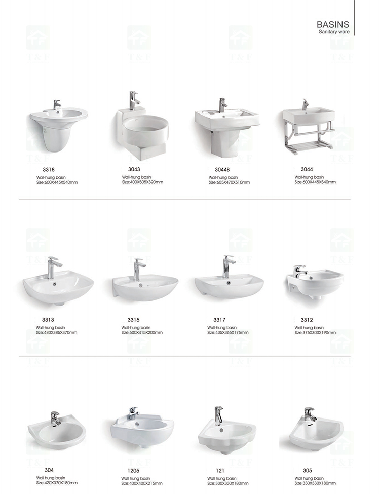 Cheap Modern White Ceramic Small Wall Hung Hand Wash Basin Bathroom Vanity Cabinets Art Wash Basin Sink