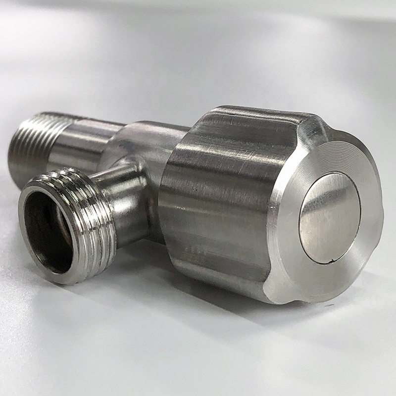 Bathroom Fittings Toilet Sus304 Stainless Steel 1/2 90 Degree Hot and Cold Water Black Ss Ms Angle Valve
