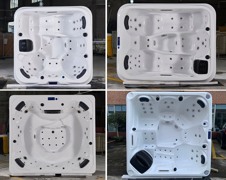 Modern Luxurious Acrylic 5 Person Swimming Bathtub Spa Whirlpool Hot Tubs and Spas Outdoor