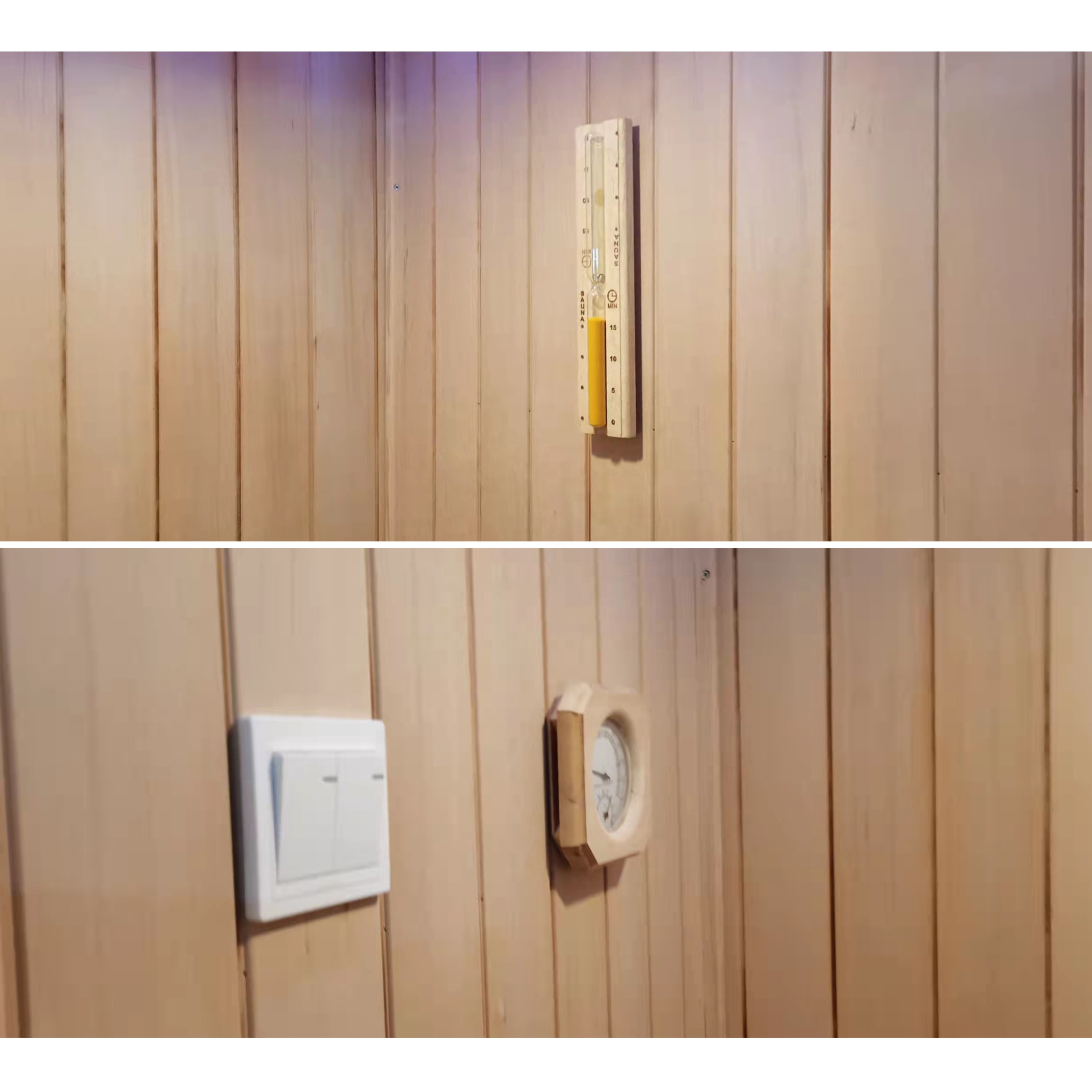 One Person Home Mini Traditional Canadian Hemlock Wood Indoor Wet and Dry Steam Bath Sauna Room