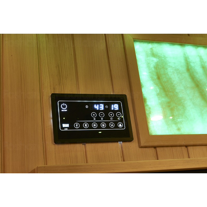 Person Luxury Far Infrared Spa Steam Bath Cabin Solid Wood Traditional Dry Steam Sauna Room