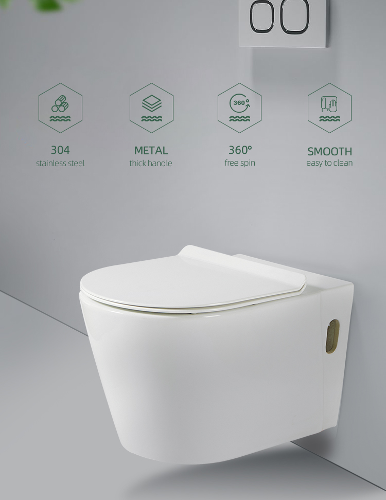 Closestool Two Piece Wc Toilet China Porcelain White Wall Mounted Toilet Bowl Sale