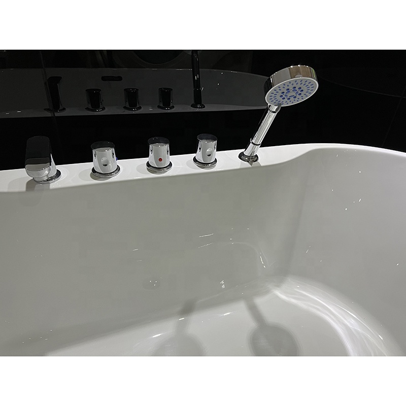 Modern Tub Bath Acrylic White Solid Surface Bathroom Soaking Freestanding Bathtub