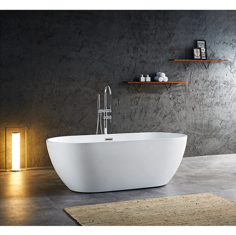 High Quality One Person Walk in Bathtub White Color Durable Acrylic Soaking Free Standing Bath Tub