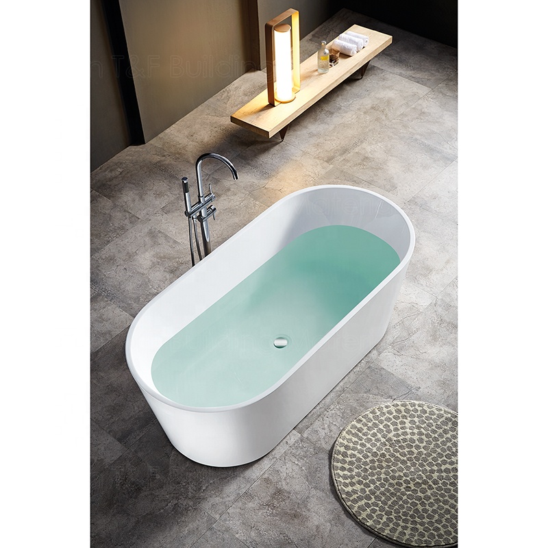 High Quality One Person Walk in Bathtub White Color Durable Acrylic Soaking Free Standing Bath Tub