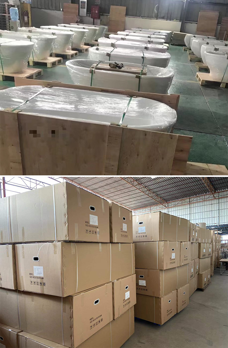High Quality One Person Walk in Bathtub White Color Durable Acrylic Soaking Free Standing Bath Tub