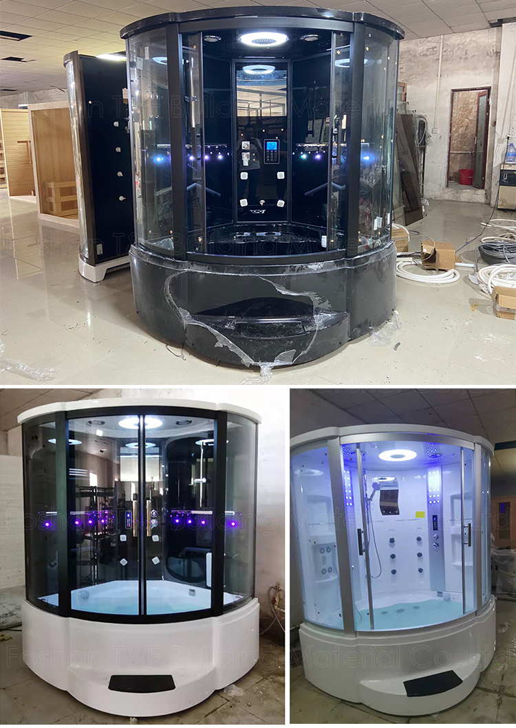 Luxury Bathroom Whirlpool Massage Bath Tub Shower Combination Cabin Steam Shower Room