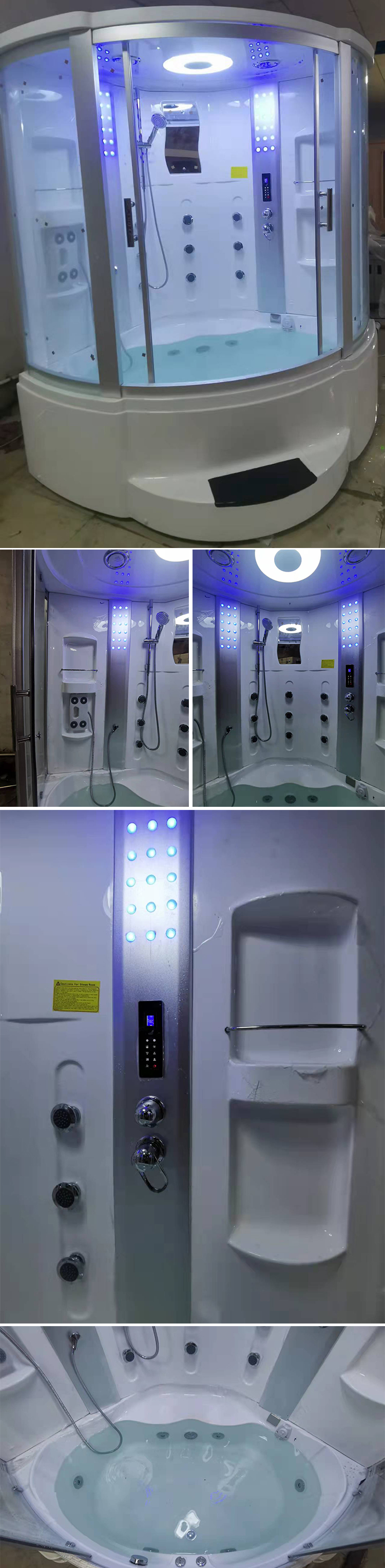 Luxury Bathroom Whirlpool Massage Bath Tub Shower Combination Cabin Steam Shower Room