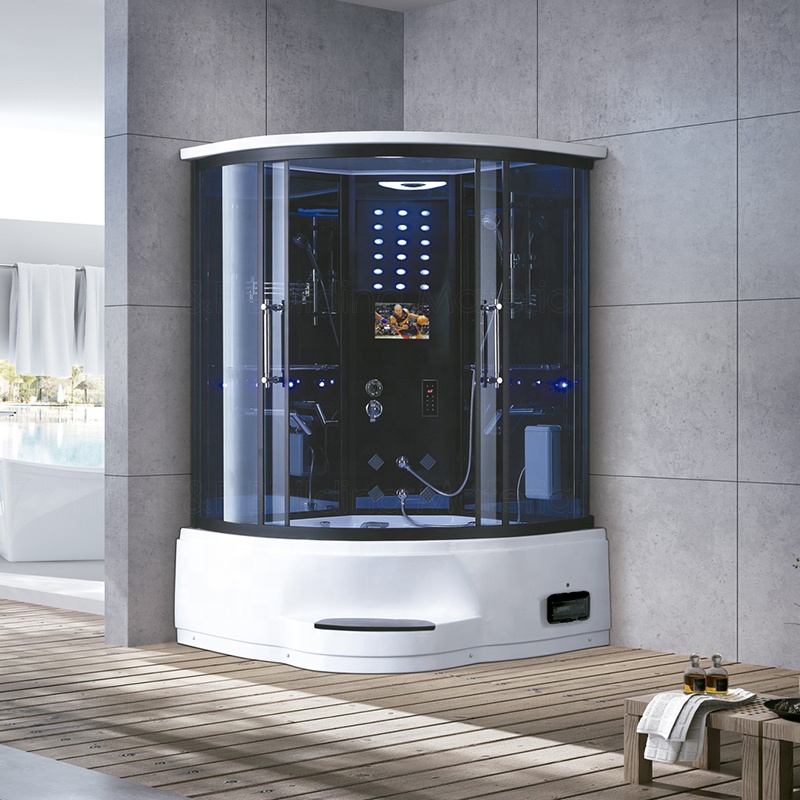 Integrated Acrylic Top Shower Steam Room Wet Sauna Combo Hydromassage Whirlpool Bath Cabin
