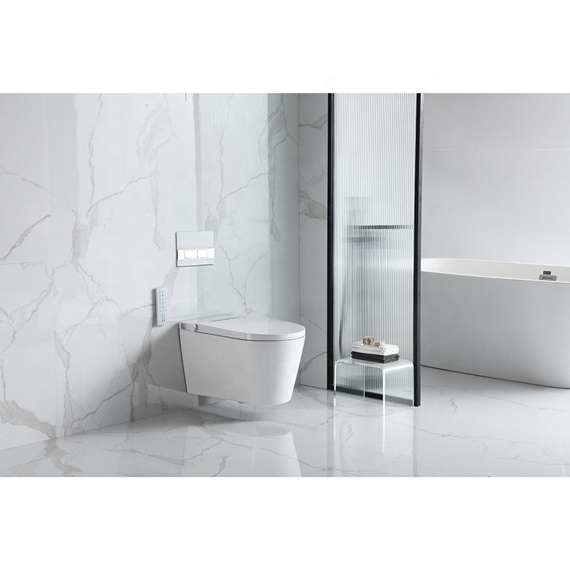 New Design ECO Toilet Bowl Set Bathroom Intelligent Ceramic Rimless Wall Hung Smart Toilet